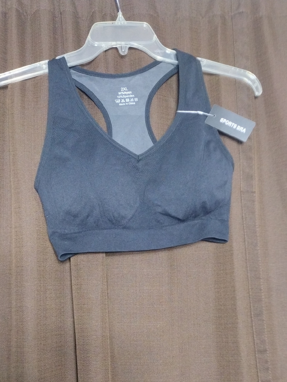 Simple Padded Black Sport Bra
